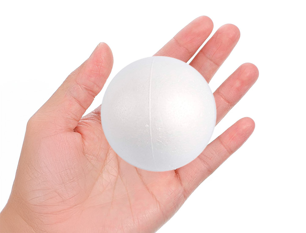 FORME LIDERPAPEL MOUSSE POLYSTYRENE BOULES DIAMETRE   7CM COLORIS BLANC SACHET 6    UNITES
