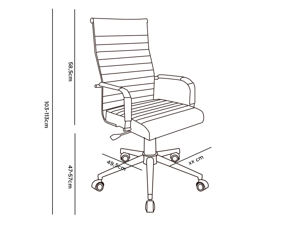 CHAISE BUREAU Q-CONNECT BOSA SIMIL CUIR BASE METALLIQUE HAUT MAX 1130 LARG 550 PROF 630MM ROUES PREMIUM COLORIS NOIR