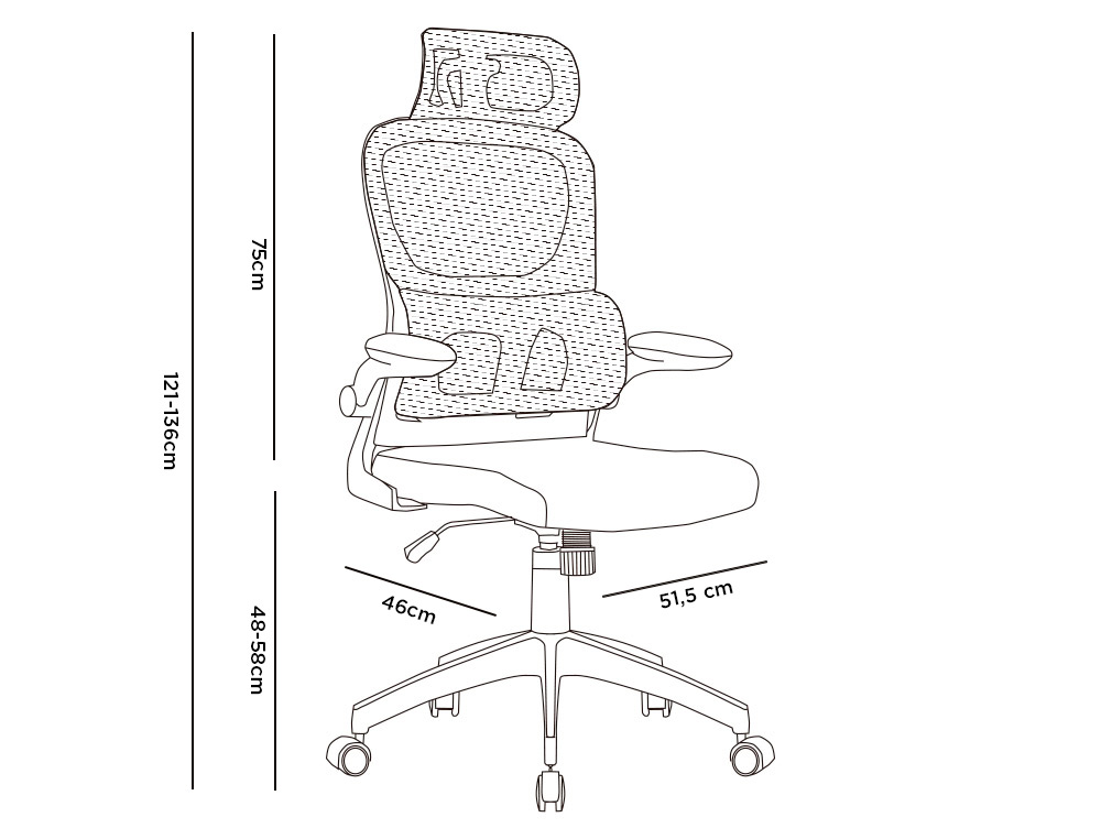 CHAISE DIRECTION Q-CONNECT SORRENTO MAILLE BASE METALLIQUE HAUT MAX 1320 LARG 650 PROF 600MM ROUES PREMIUM COLORIS GRIS