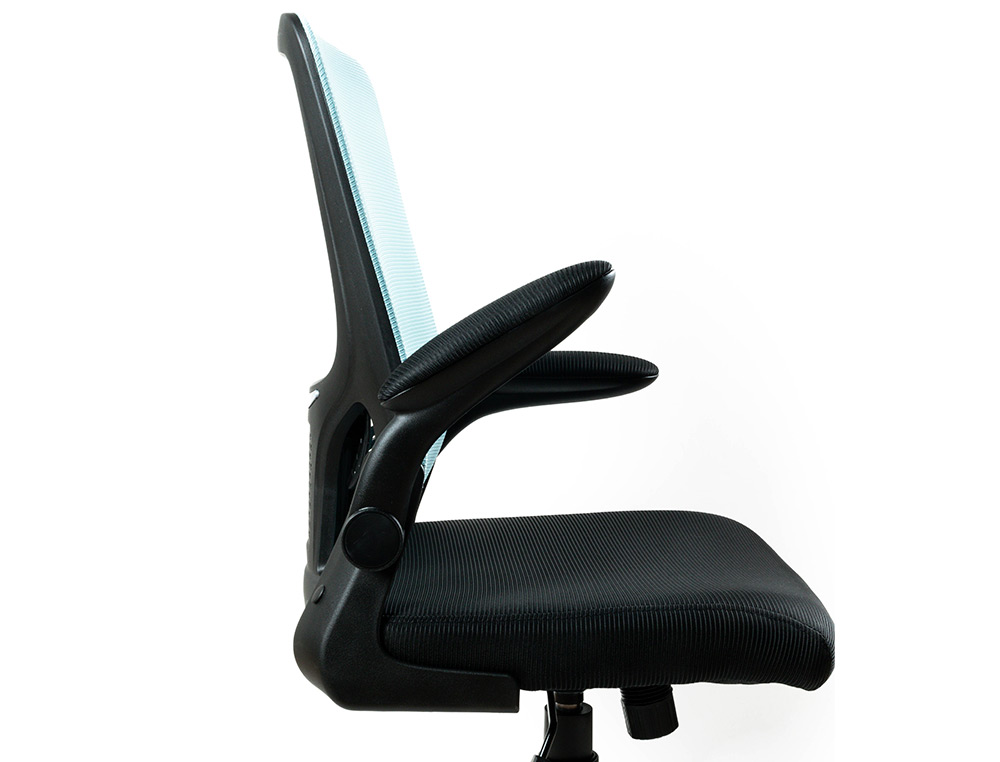 CHAISE OPERATEUR Q-CONNECT ALBA MAILLE BASE METALLIQUE HAUT MAX 1110 LARG 610 PROF 580MM ROUES PREMIUM COLORIS BLEU-NOIR