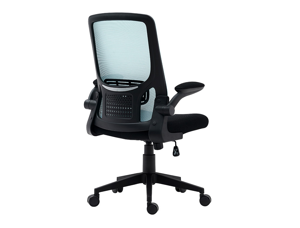 CHAISE OPERATEUR Q-CONNECT ALBA MAILLE BASE METALLIQUE HAUT MAX 1110 LARG 610 PROF 580MM ROUES PREMIUM COLORIS BLEU-NOIR