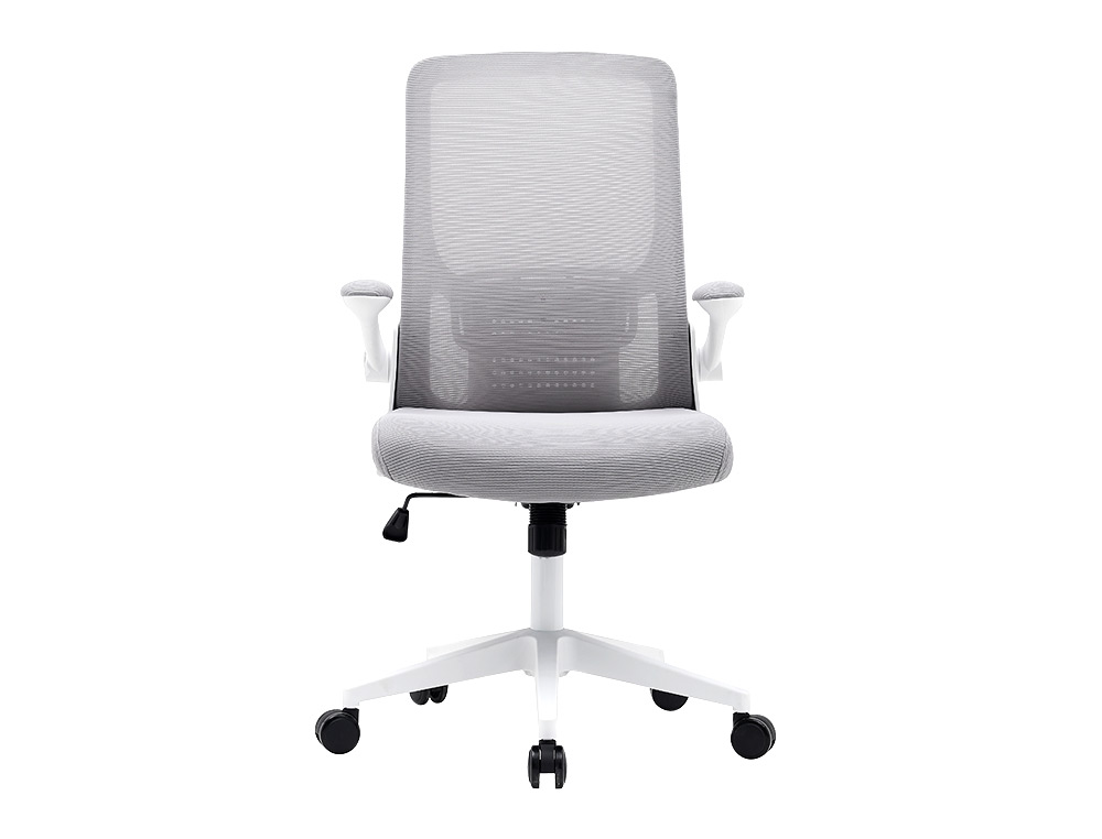 CHAISE OPERATEUR Q-CONNECT ALBA MAILLE BASE METALLIQUE   HAUT MAX 1110 LARG 610 PROF   580MM ROUES PREMIUM GRIS CLAIR