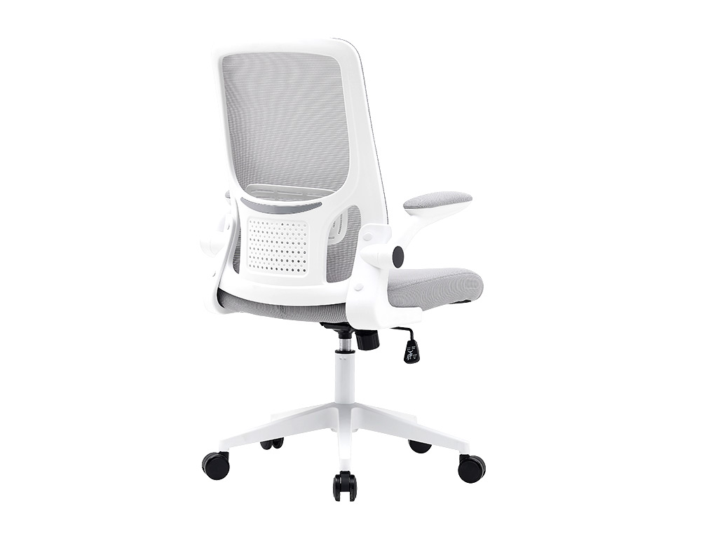 CHAISE OPERATEUR Q-CONNECT ALBA MAILLE BASE METALLIQUE   HAUT MAX 1110 LARG 610 PROF   580MM ROUES PREMIUM GRIS CLAIR