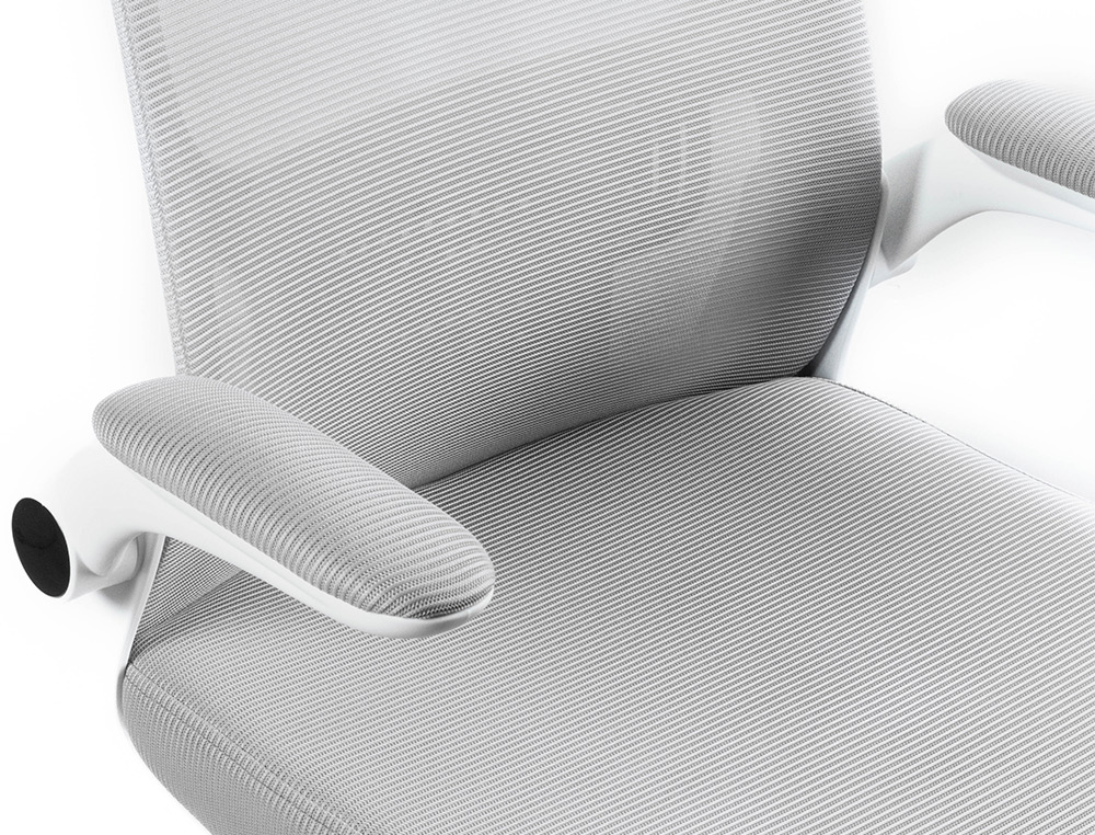 CHAISE OPERATEUR Q-CONNECT ALBA MAILLE BASE METALLIQUE   HAUT MAX 1110 LARG 610 PROF   580MM ROUES PREMIUM GRIS CLAIR