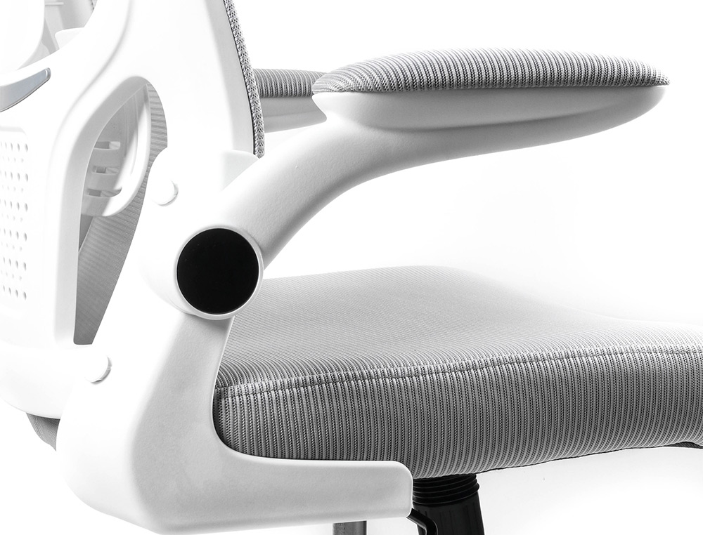 CHAISE OPERATEUR Q-CONNECT ALBA MAILLE BASE METALLIQUE   HAUT MAX 1110 LARG 610 PROF   580MM ROUES PREMIUM GRIS CLAIR