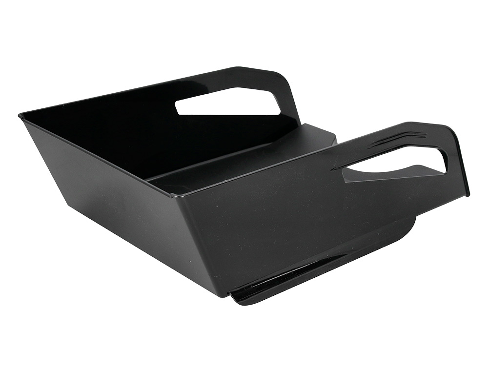 CORBEILLE A COURRIER Q-CONNECT PLASTIQUE GRANDE    CAPACITE AVEC POIGNEE NOIRE   OPAQUE 386X270X115MM