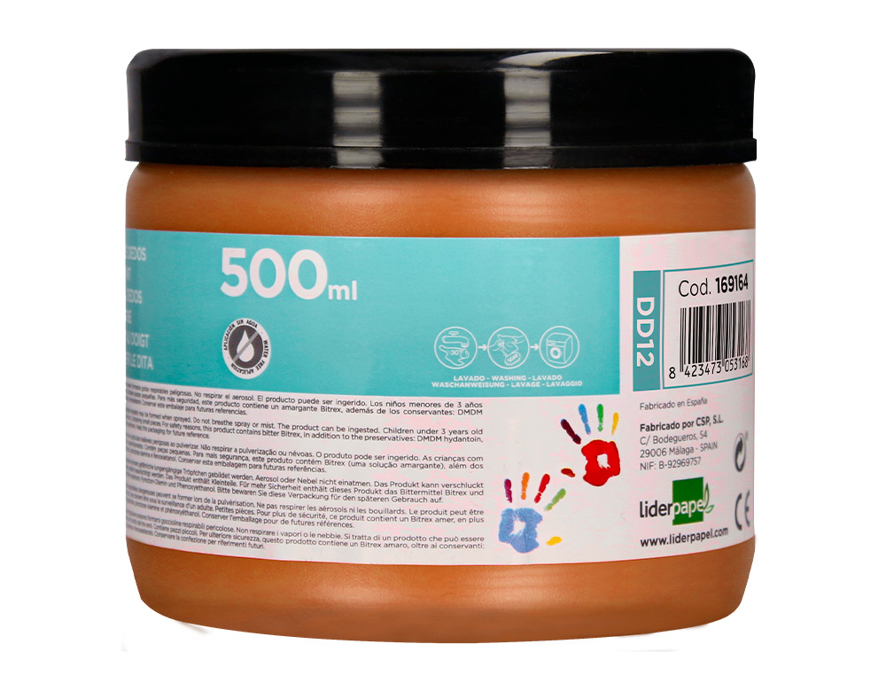 PEINTURE AU DOIGT LIDERPAPEL FLACON 500 ML COLORIS MARRON