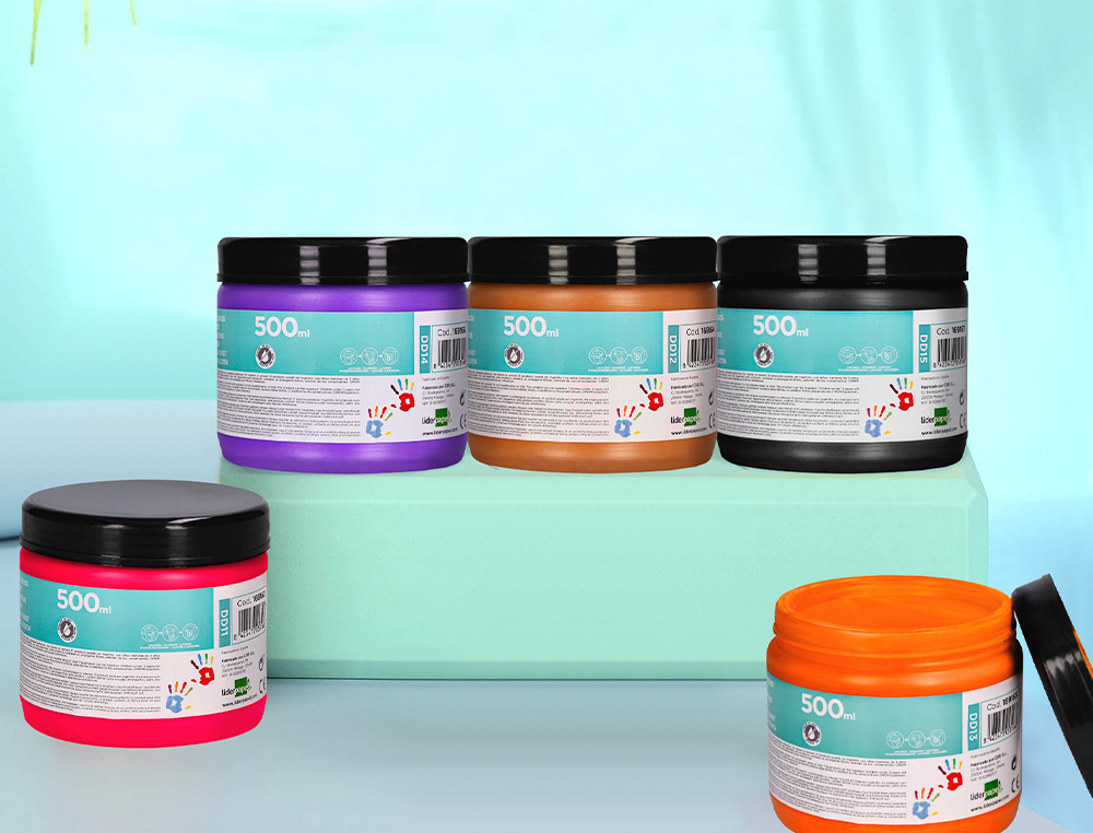 PEINTURE AU DOIGT LIDERPAPEL FLACON 500 ML COLORIS ORANGE