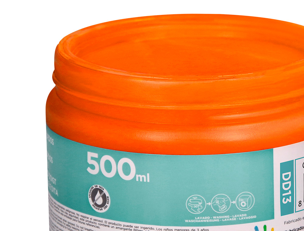 PEINTURE AU DOIGT LIDERPAPEL FLACON 500 ML COLORIS ORANGE
