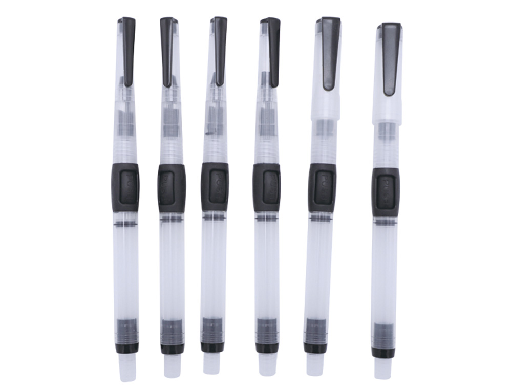 PINCEAU LIDERPAPEL RECHARGEABLE POINTES TAILLES  ASSORTIES SET 6 UNITES