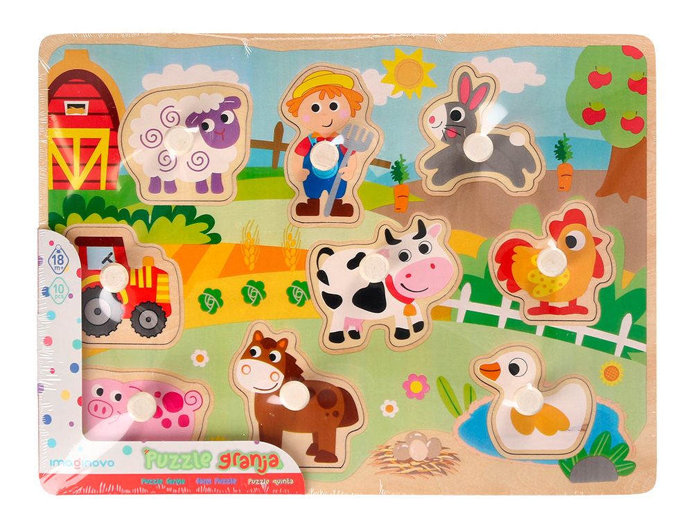 PUZZLE ENFANT IMAGINOVO FERME BOIS +18 MOIS 9 PIECES        30X22,5X1,5 CM