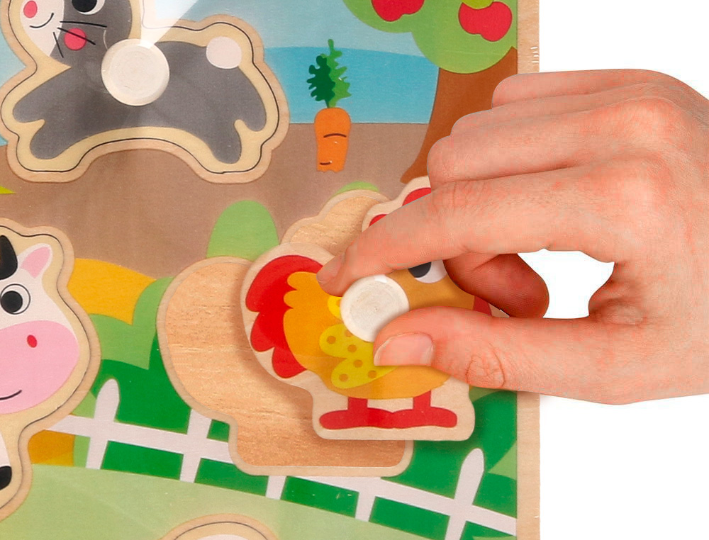 PUZZLE ENFANT IMAGINOVO FERME BOIS +18 MOIS 9 PIECES        30X22,5X1,5 CM