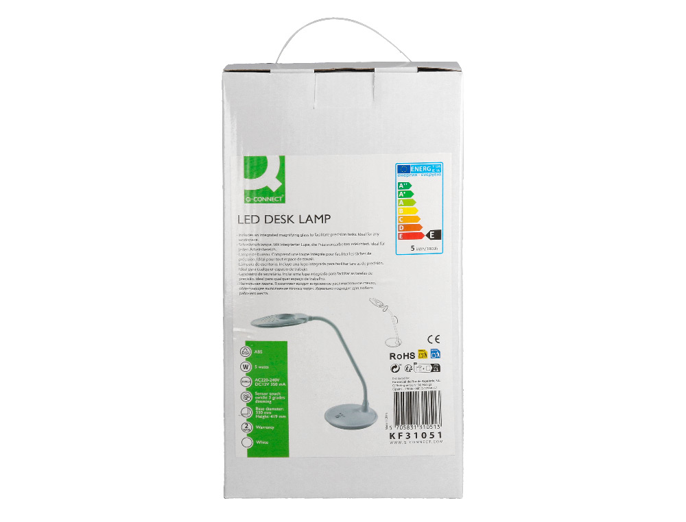 LAMPE BUREAU Q-CONNECT PROFESSIONNELLE 18 LED        PUISSANCE 5W COLORIS BLANC