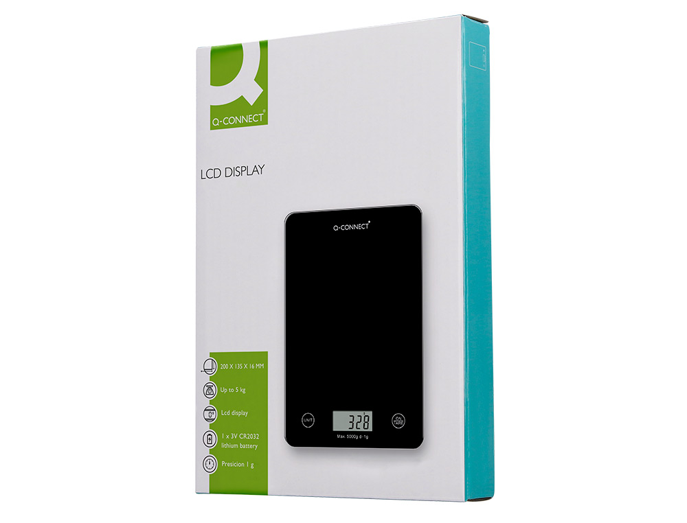 BALANCE PRECISION Q-CONNECT NUMERIQUE ECRAN LCD 42X19MM   COLORIS NOIR