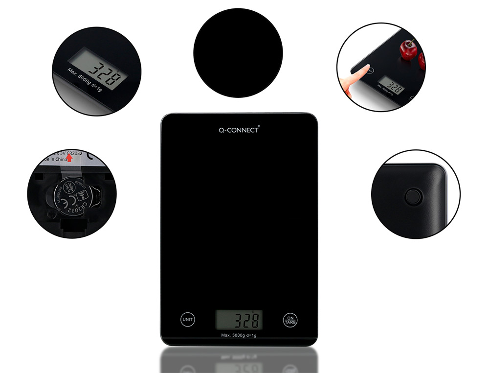 BALANCE PRECISION Q-CONNECT NUMERIQUE ECRAN LCD 42X19MM   COLORIS NOIR