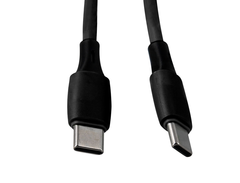 CABLE Q-CONNECT USB-C VERS USB-C PVC LONGUEUR  2M        COLORIS NOIR