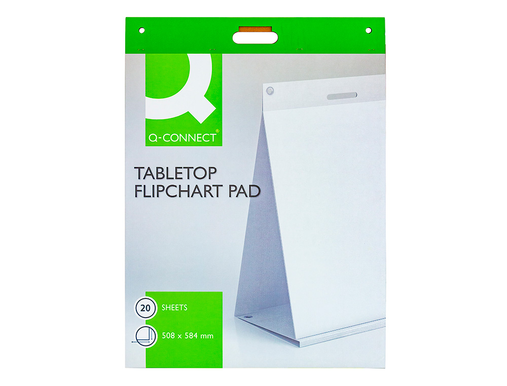 BLOC CONFERENCE Q-CONNECT LISSE AUTOADHESIF POUR BUREAU 20F PAPIER BLANC 75G/M2       508X584MM
