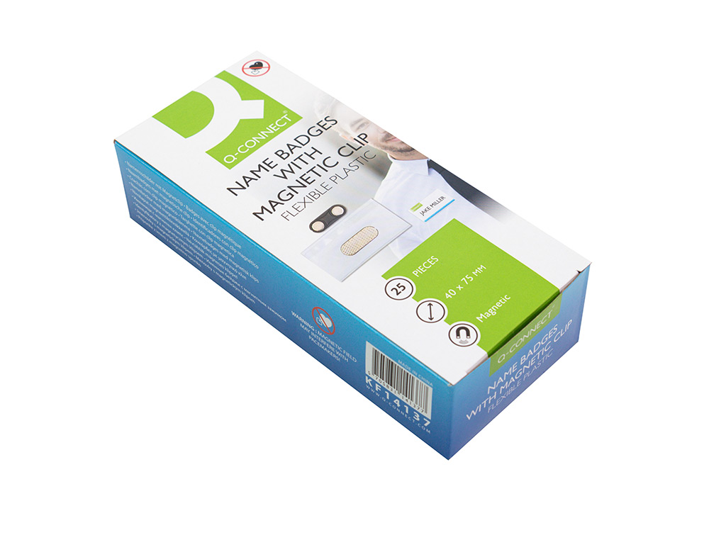 BADGE Q-CONNECT CLIP MAGNETIQUE OUVERTURE          SUPERIEURE 40X75MM