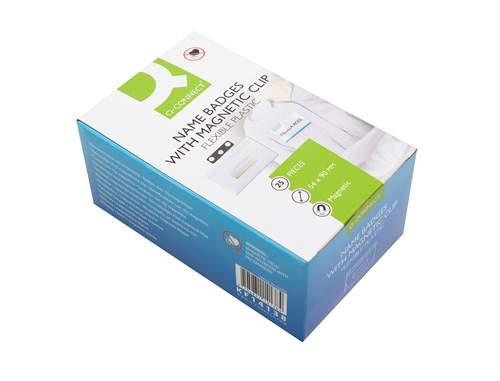 BADGE Q-CONNECT CLIP MAGNETIQUE OUVERTURE          SUPERIEURE 54X90MM