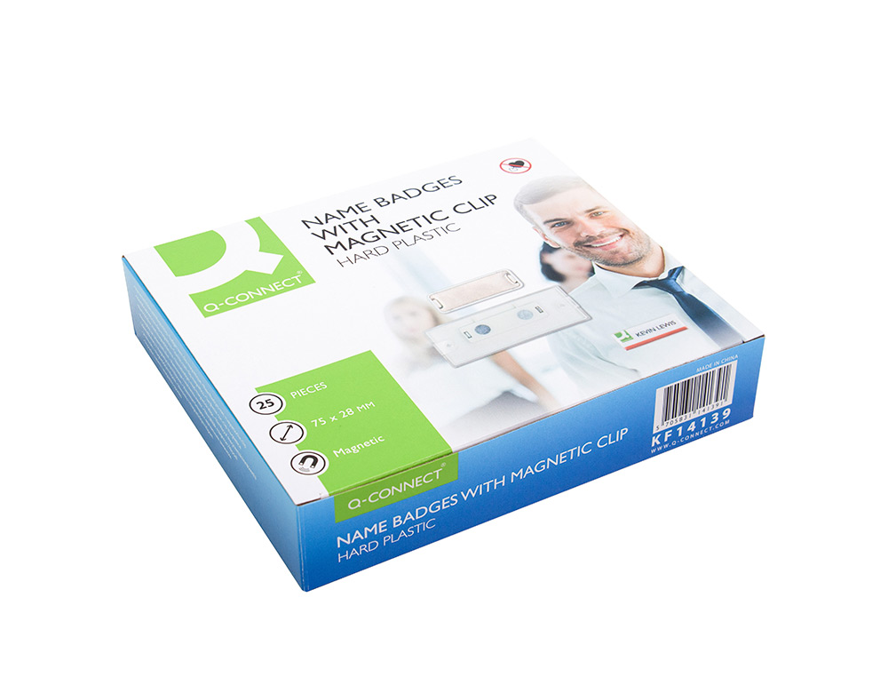 BADGE Q-CONNECT CLIP MAGNETIQUE OUVERTURE          SUPERIEURE 75X28MM