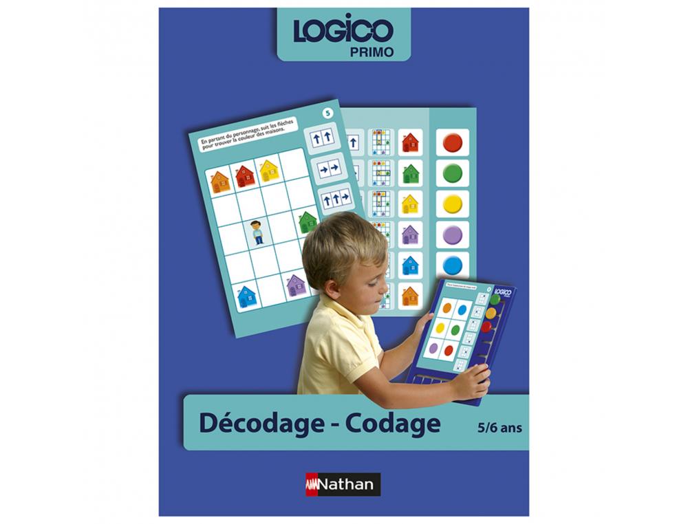 JEU AUTOCORRECTIF LOGICO PRIMO NATHAN DECODAGE CODAGE  GS