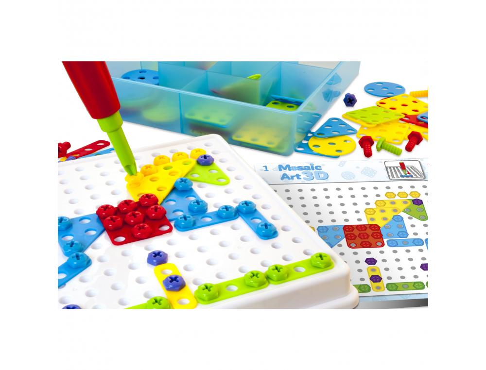 MOSA C ART MINILAND PLASTIQUE SOUPLE A FIXER SUR LE SUPPORT 180 PIECES GEOMETRIQUES 12    CARTES D ACTIVITES 1