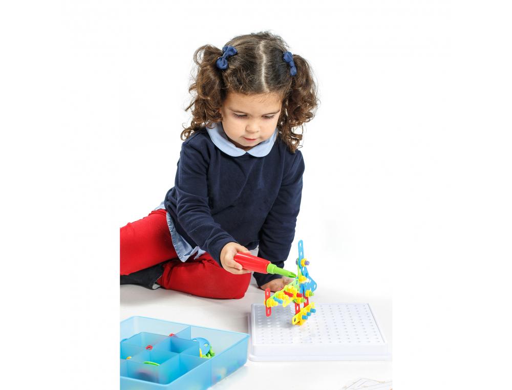 MOSA C ART MINILAND PLASTIQUE SOUPLE A FIXER SUR LE SUPPORT 180 PIECES GEOMETRIQUES 12    CARTES D ACTIVITES 1