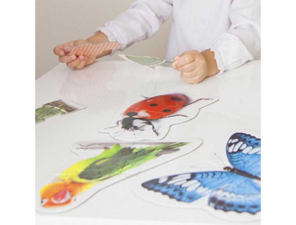 PUZZLES GEANTS AKROS MAXI PUZZLES LES ANIMAUX 5 PUZZLES DE 3 PIECES ET 4 PUZZLES DE 4 PIECES