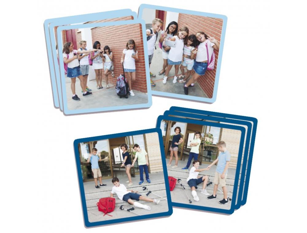 VIVRE ENSEMBLE AKROS EDUQUER CONTRE LE HARCELEMENT MILIEU SCOLAIRE 5 SEQUENCES 20 CARTES AVEC IMAGES REELLES