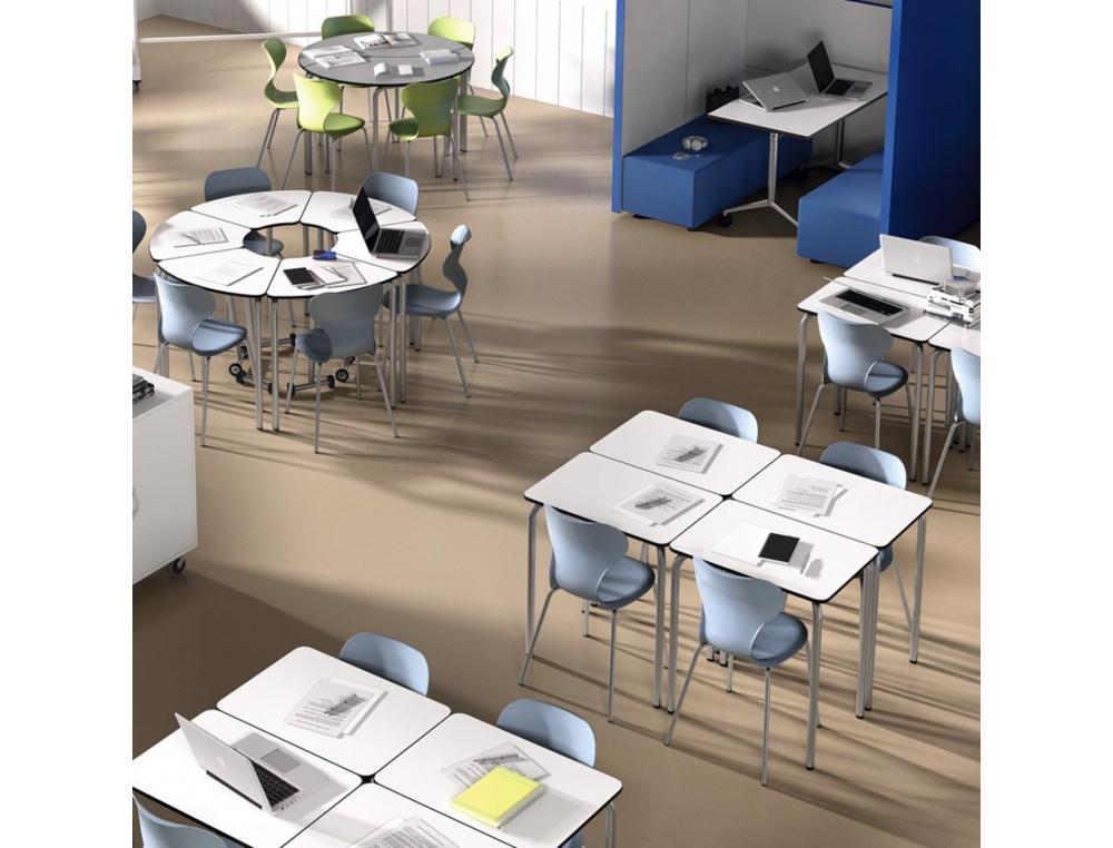 TABLE MIRPLAY CARREE METAL 68X50CM PRIMAIRE A LYCEE
