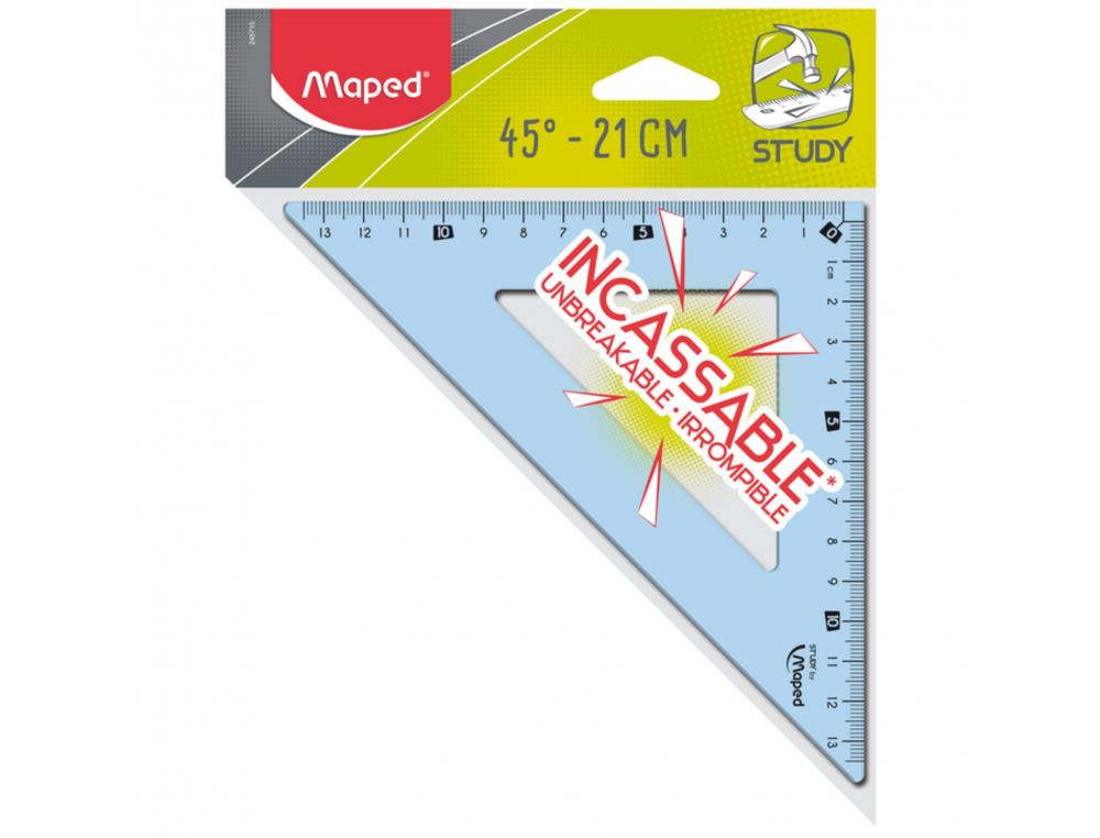 EQUERRE INCASSABLE STUDY SHOCK MAPED 45  21 CM