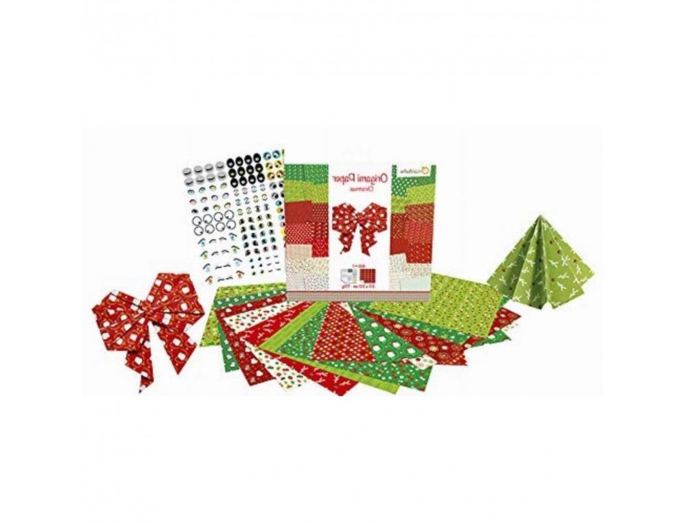 PAPIER ORIGAMI AVENUE MANDARINE DOUBLE FACE/UNI     20X20CM NOEL PAQUET 60        FEUILLES