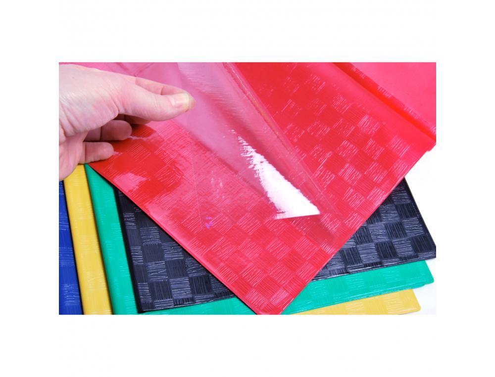 PROTEGE-CAHIER CLAIREFONTAINE 17X22CM PLASTIQUE 22/100E 2   RABATS COLORIS BLEU