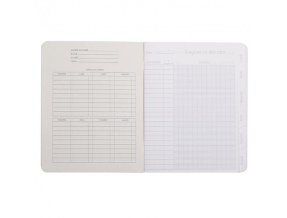 CAHIER DE TEXTE CALLIGRAPHE PIQURE COUVERTURE CARTE       17X22CM 120 PAGES 70G SEYES