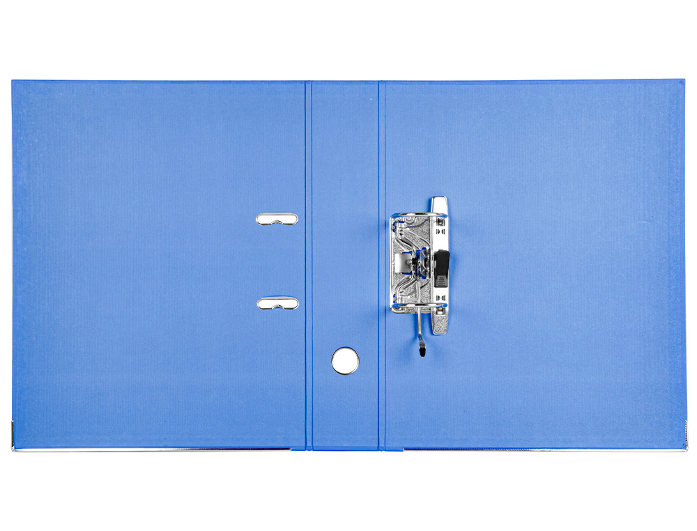 CLASSEUR LEVIER LIDERPAPEL DOCUMENTA FOLIO CARTON REMBORDE DOS 75MM RADO METALLIQUE COLORIS BLEU