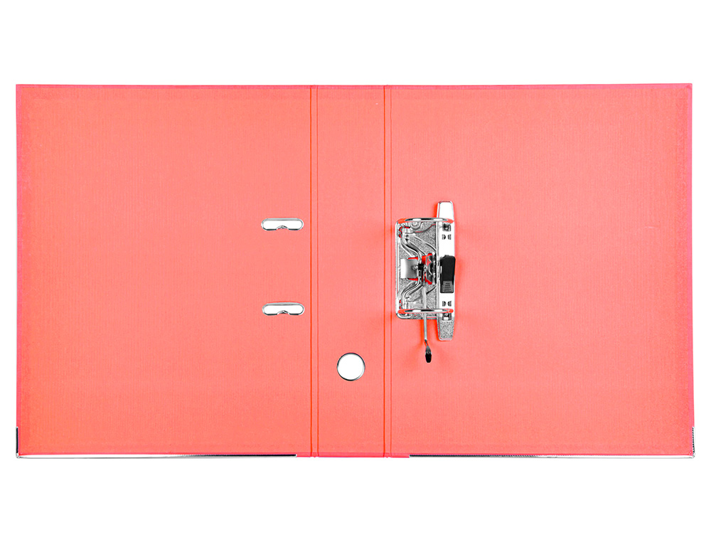 CLASSEUR LEVIER LIDERPAPEL DOCUMENTA A4+ CARTON REMBORDE DOS 75MM RADO METALLIQUE COLORIS ROUGE