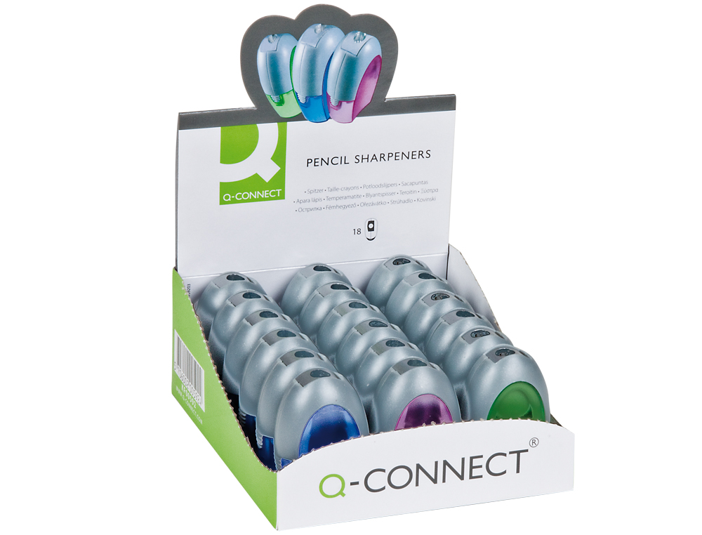 TAILLE-CRAYON Q-CONNECT CONOMIQUE RSERVOIR PLASTIQUE TRANSPARENT 1 USAGE