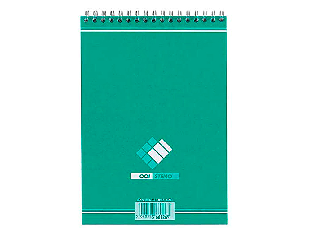 BLOC BUREAU CONQUERANT SEPT A5 RELIURE INTÉGRALE 148X210MM 180 PAGES 60G UNI COLORIS VERT LAGON