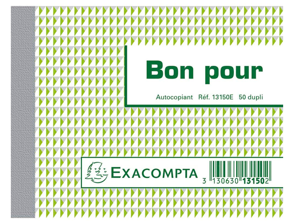 MANIFOLD AUTOCOPIANT EXACOMPTA 135X105MM BON POUR FOLIOTAGE 50 DUPLIS
