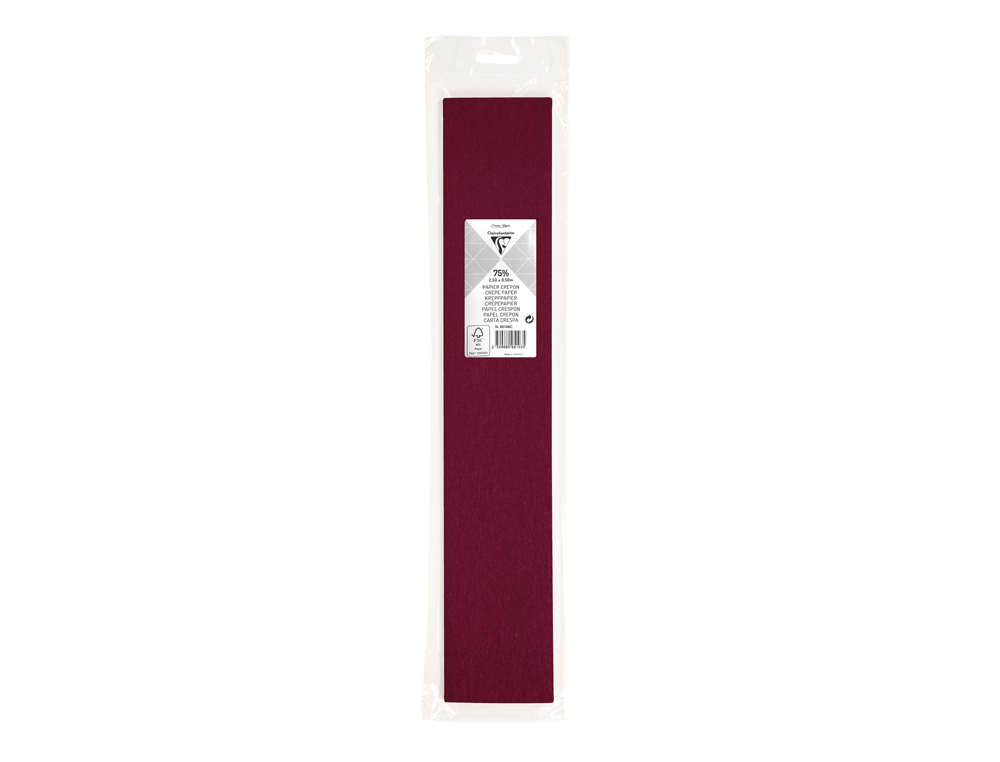 PAPIER CRÉPON CLAIREFONTAINE DENSITÉ CRÊPAGE 60% 40G/M2 50CMX2.5M UNICOLORE OPÉRA