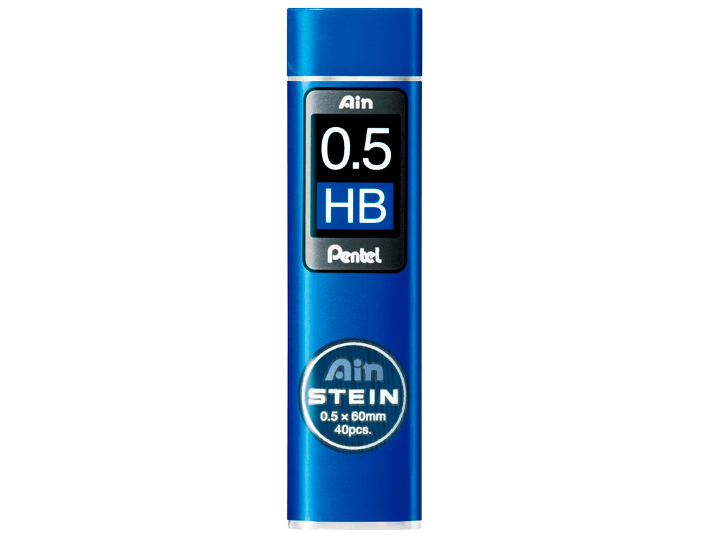 MINE PENTEL 0.5MM HB HAUTE DENSITÉ RÉSISTANTE ÉTUI AVEC BEC VERSEUR 40 UNITÉS