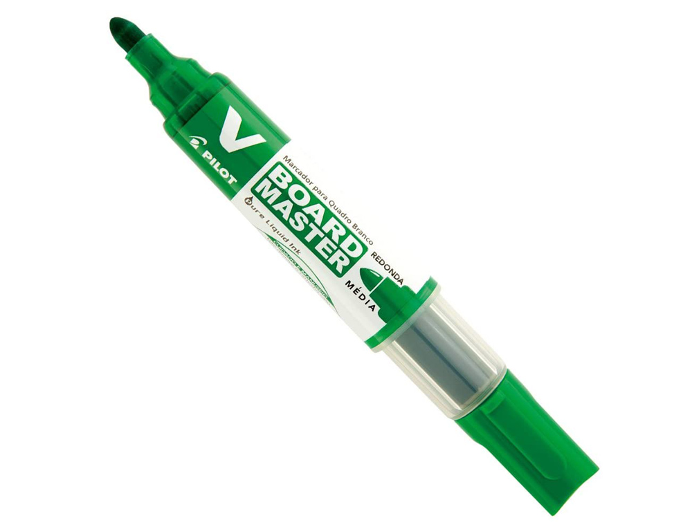 MARQUEUR PILOT V BOARD MASTER RECHARGEABLE POINTE OGIVE TRACÉ 2MM ENCRE LIQUIDE BASE ALCOOL COULEUR VIVE VERT