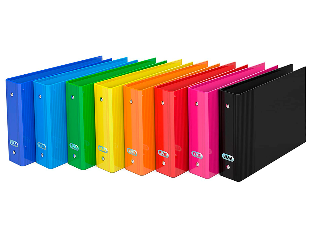 CLASSEUR OXFORD COLOR LIFE 2 ANNEAUX 25MM CARTE PELLICULE A5 245X165MM 8 COLORIS ASSORTIS