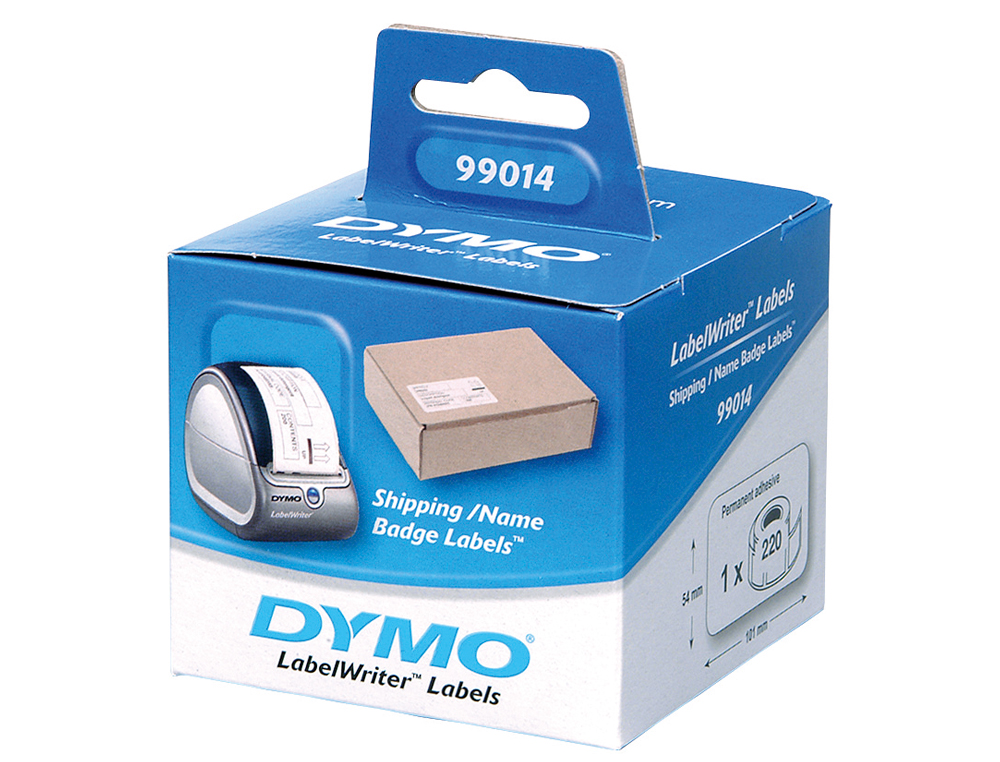 ROULEAU TIQUETTES DYMO LABEL WRITER 101X54MM 220 TIQUETTES SUPPORT PAPIER