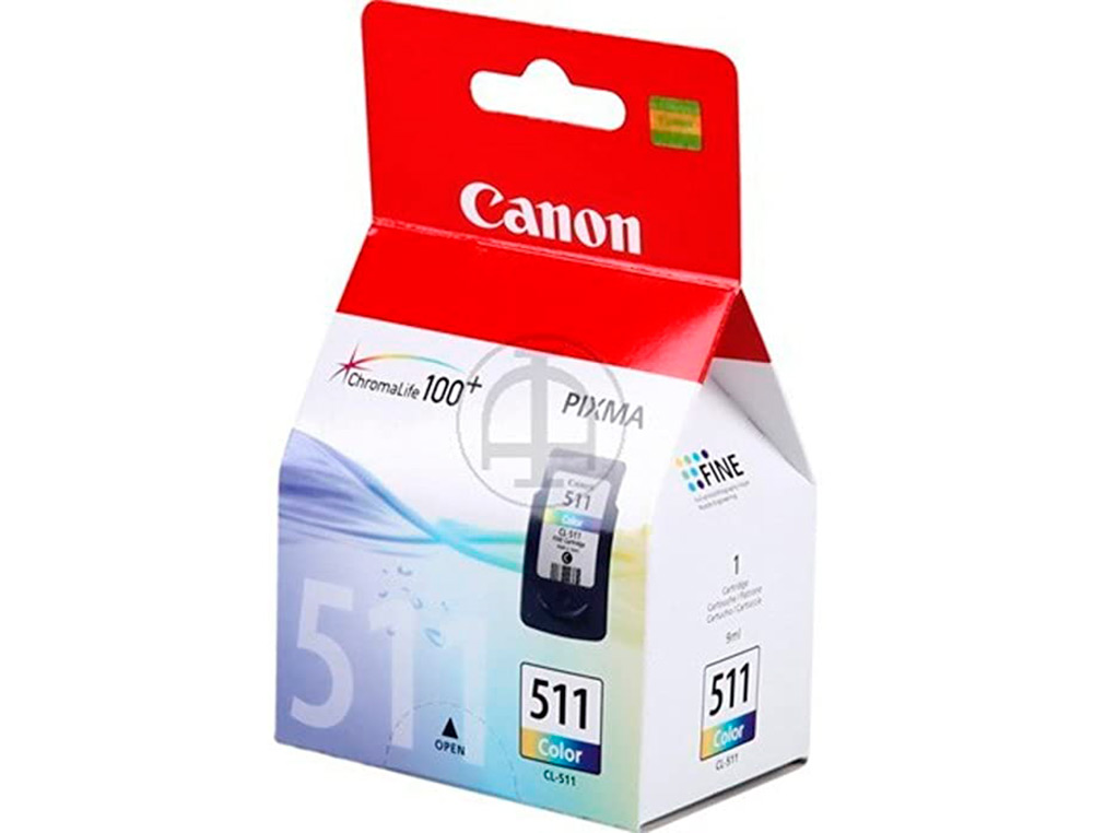 CARTOUCHE CANON JET D'ENCRE 2972 B001-CL511 TÊTE+ENCRE 3 COULEURS CYAN/MAGENTA/JAUNE 240P