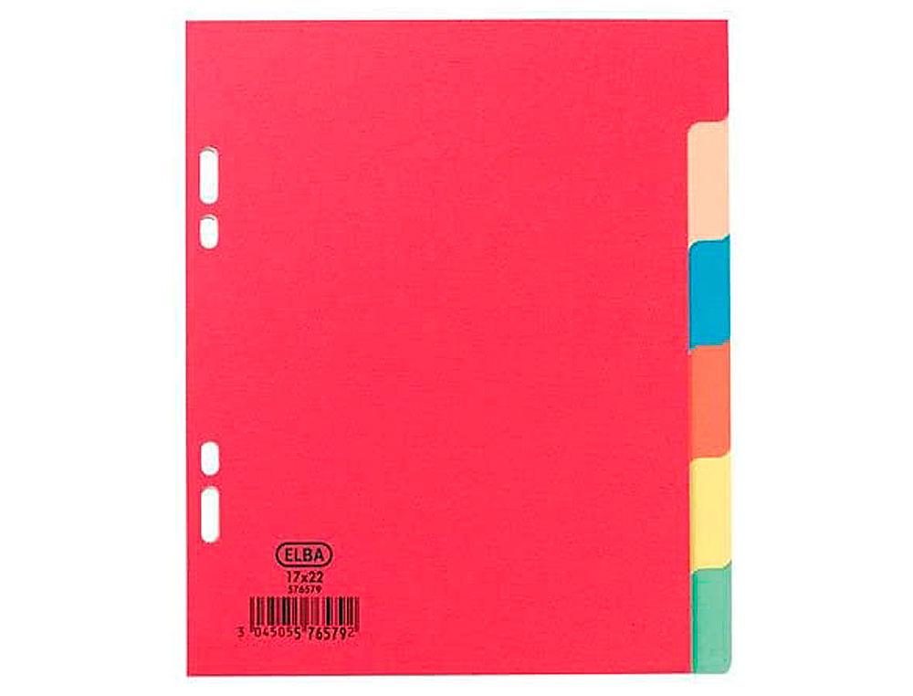 INTERCALAIRE COUTAL CARTE RECYCLÉE 170G 6 POSITIONS 170X220MM