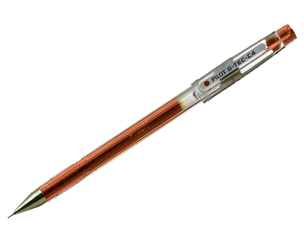 STYLO-BILLE PILOT G-TEC-C4 POINTE HI-TEC ÉCRITURE EXTRA FINE 0.2MM ENCRE GEL CORPS TRANSLUCIDE ROUGE