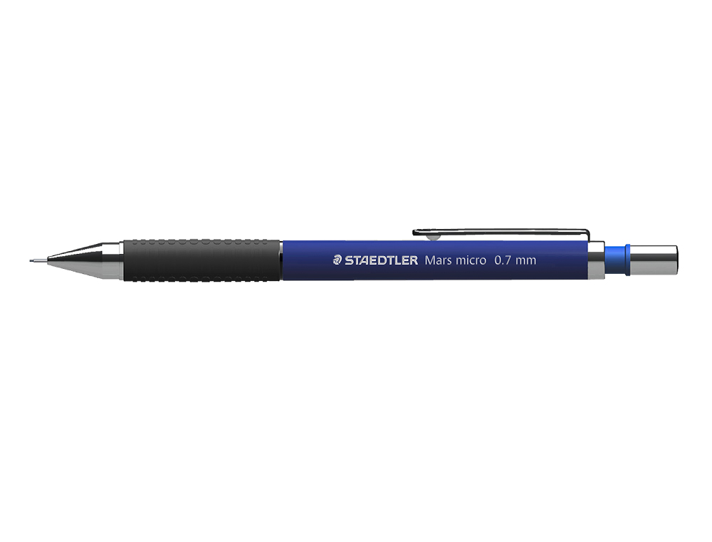 PORTE-MINE STAEDTLER MARS MICRO 0.7MM EMBOUT ET AGRAFE MTALLIQUES GRIP CAOUTCHOUC AMORTISSEUR MINE
