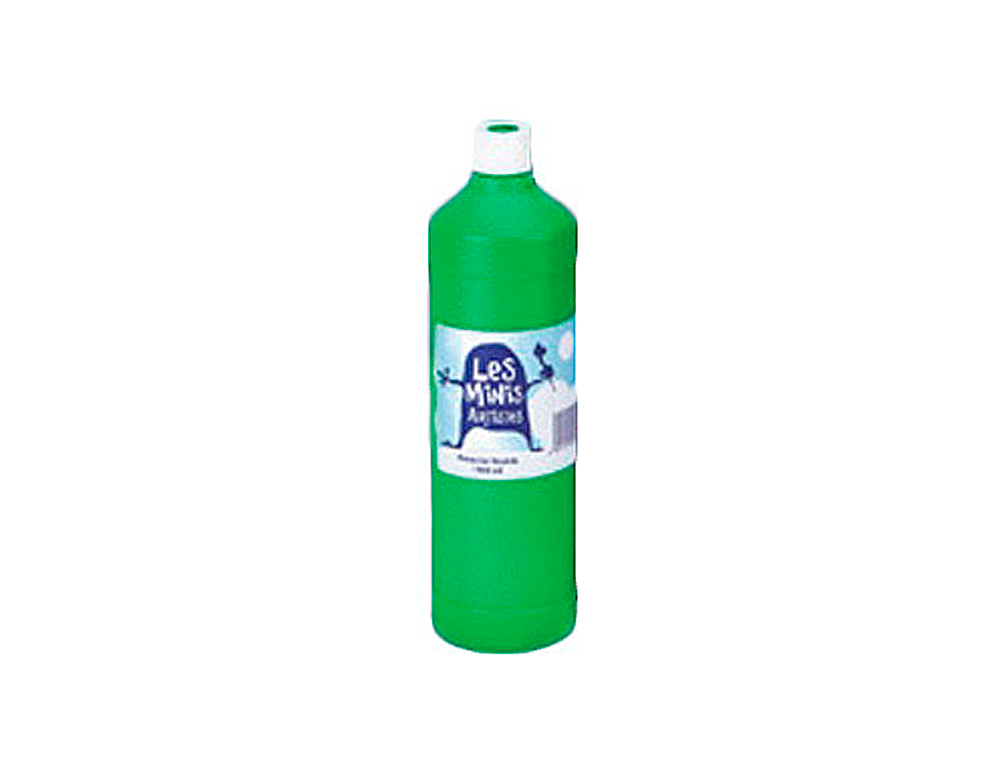 GOUACHE MINI ARTISTES ÉCONOMIQUE ULTRA-LAVABLE PRÊTE À L'EMPLOI ÉPAISSE ONCTUEUSE COLORIS VERT ÉMERAUDE FLACON 1000ML