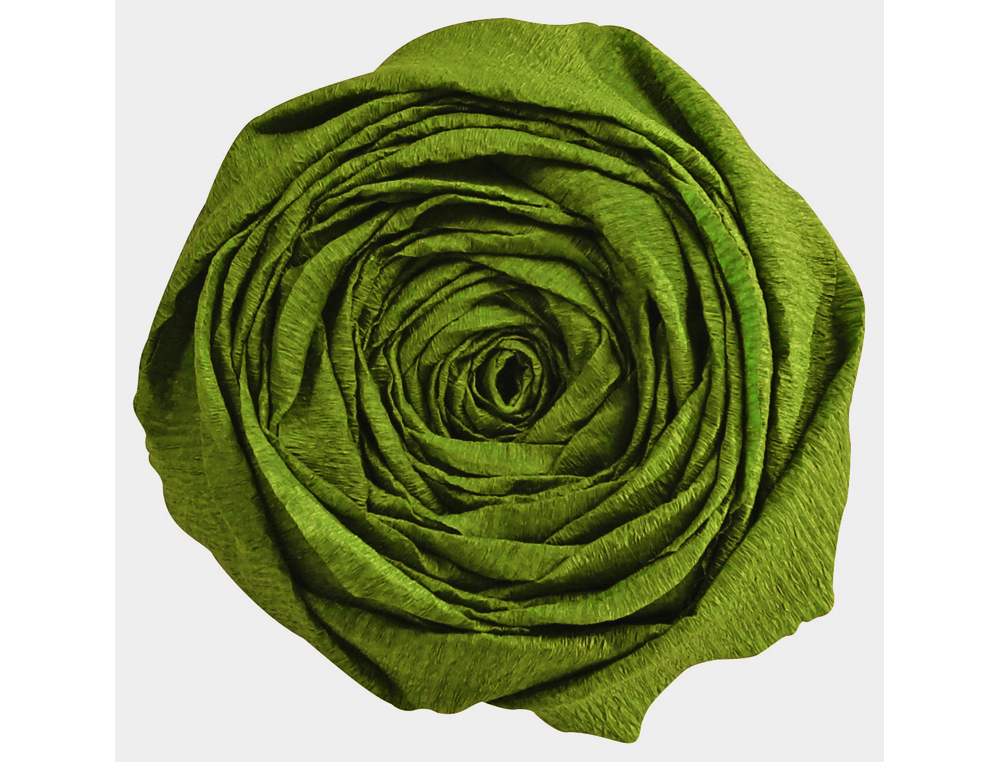 PAPIER CRÉPON CLAIREFONTAINE DENSITÉ CRÊPAGE 60% 40G/M2 50CMX2.5M UNICOLORE VERT MOUSSE